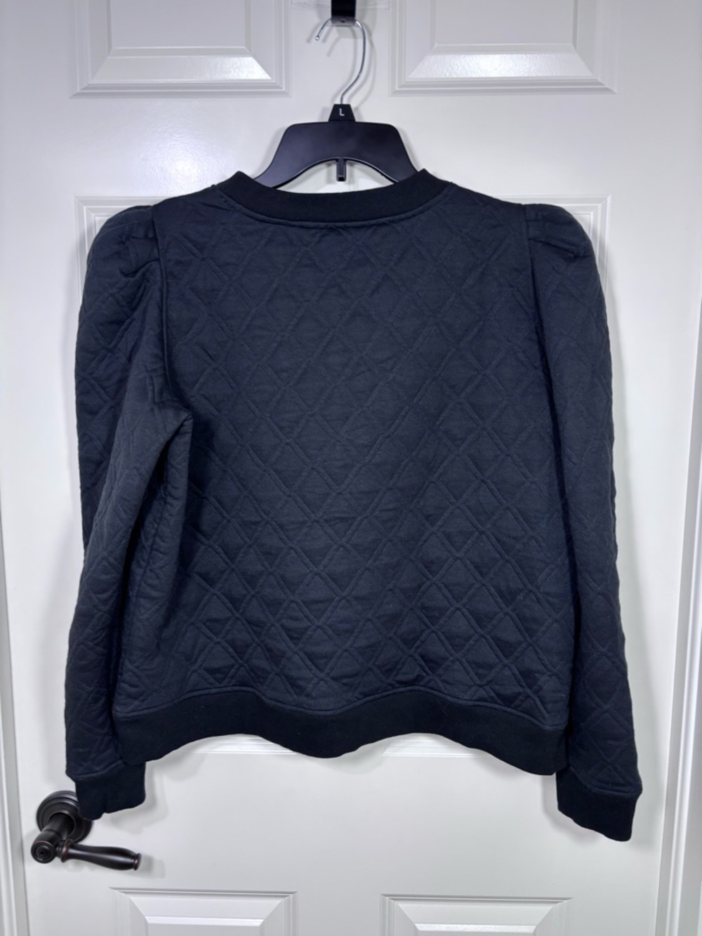 Tuckernuck Sport Puff Sleeve Quilted Stretch Campbell Pullover Women’s XL Black - Picture 7 of 7